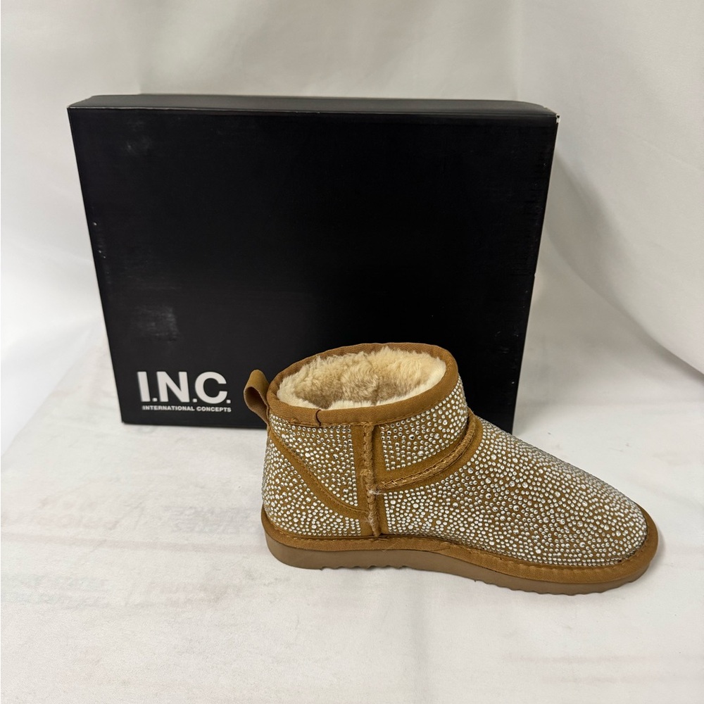INC International Concepts Brown and Tan Ankle Booties